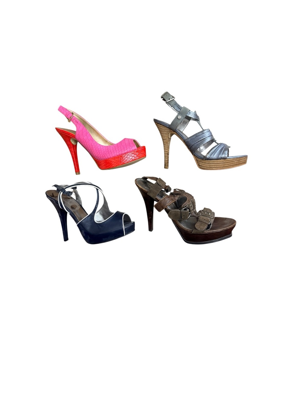 Lot of Guess designer assorted colours and styles heels bundle of 4